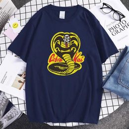 Cobra Kai T Shirt Men Tshirt Karate Shirts Brand TV Show Summer Tops Tshirts Short Sleeves Tees T-Shirt Streetwear Top X0621261r