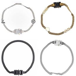 1017 ALYX STUDIO LOGO Series Metal Women Jewellery Chain necklace Men Women Fashion Bracelet Hip Hop Outdoor Street Accessories Fest285v