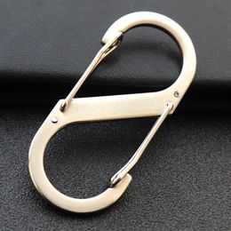 Car styling Portable Stainless Larger S Buckle 8 Type Key Keychain Clasps Clips Car Keychain Auto Interior Decoration286Q