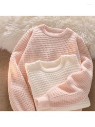 Women's Sweaters Winter Casual Oversized Pullovers Women Fashion Simple Elegant Long Sleeve Waffle O-neck Solid Cozy Warm