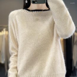 Women's Sweaters Cashmere Sweater Women Knitted Pure Merino Wool Winter Fashion Round-Neck Top Autumn Warm Pullover Jumper