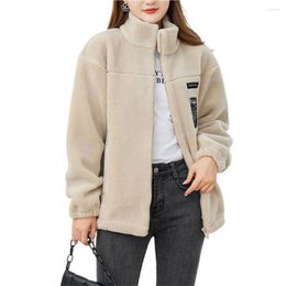 Men's Jackets Man Women Plush Coat Polar Fleece Stand Collar Autumn Warm Couple Thick Top Daily Clothing 2023