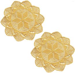 Bow Ties BomHCS Crochet Lace Doilies Wedding Decoration Placemats Kitchen Coasters Bedroom Crafts Multi-purpose Vase MATS 2pcs