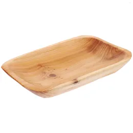 Dinnerware Sets Snack Tray Water Cup Trays Serving Wood Plate Table Storage Bread Fruit Dish Wooden