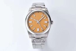 new luxury men's watch automatic movement yellow dial luminous scales 904 stainless steel waterproof diameter 41mm