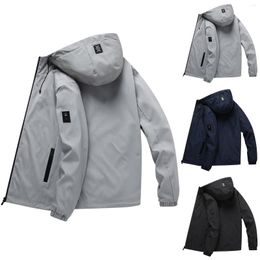 Men's Jackets Men 2023 Outdoor Jacket Hoodies Long Sleeve Zipper Autumn Mountain Coat Casual Solid Winter Sports Slim Fit Wear