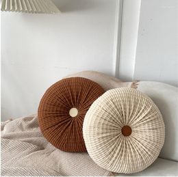 Pillow Modern Round Seat /Back Handmade Solid Colour Futon Sofa Decoration For Office Dining Chair Window And Tatami