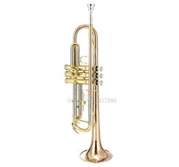 MARGEWATE New Arrival Bb Trumpet High Quality Phosphorus & Copper B Flat Gold Lacquer Trumpet with Mouthpiece and Case