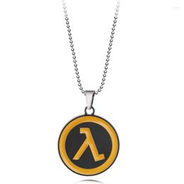 Pendant Necklaces Half-Life Alyx Necklace Metal Chain Game Choker Fashion Jewellery For Men Gifts