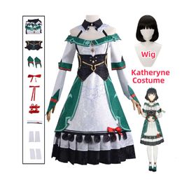 Genshin Impact Katheryne Cosplay Costume Halloween for Women Anime Game Clothescosplay