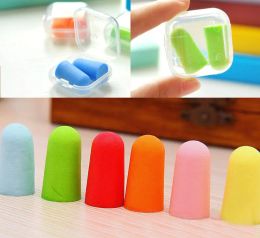 New Sale 100Pcslot bullet shape Foam Sponge Earplug Ear Plug Keeper Protector Travel Sleep Noise Reducer ZZ