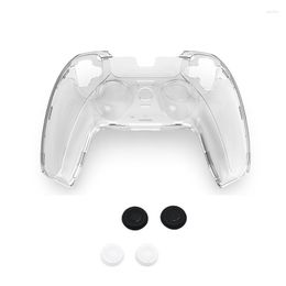 Game Controllers For Sony 5 Controller PS5 Crystal Case With Rocker Cap Handle Protection Transparent Hard Box