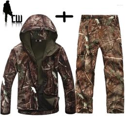 Men's Jackets TAD Gear Tactical Softshell Camouflage Jacket Set Men Army Windbreaker Waterproof Hunting Clothes Military Outdoors