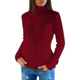 Women's Sweaters 2023 Women Knitwear Solid Turtleneck Full Sleeve Soft Slim Top Knitted High Street Spring Lady Wool Regular Pullover