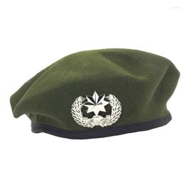 Berets Breathable Metal Badge Star Mesh Beret Sailor Dance Military Hat Performance Walking Travelling Navy Caps For Men Women VL