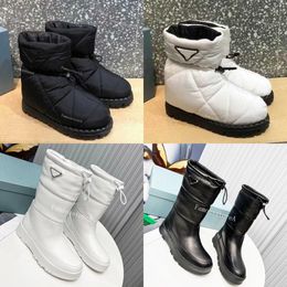 Designer Boots Womens Boots Snow Boot Quilted Nylon Slip-on Shoes Winter Space Shoes Lady Warm Short Boot Designers Sneakers Three Styles Size 35-41