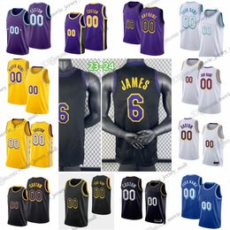 Custom Printed 2023-24 New Season Basketball Jerseys James Anthony D'Angelo Davis Russell Rui Hachimura Austin Reaves Gabe Vincent Prince Vanderbilt Hood-Schifino