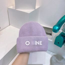 Winter beanie Caps bonnet hat Skull Men's Women's Beanie Cap Fashion Trend Letters Hat Female Fur Pom Warm Gir