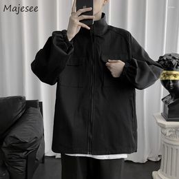 Men's Jackets Cargo Men Clothing Autumn Handsome Casual Cool Teens Vitality Streetwear Korean Stylish Japanese Harajuku Personal Cozy