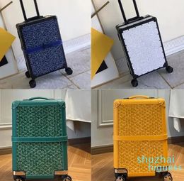 Trolley Case Suitcase Canvas Leather Degree Rotative Wheels Women Men Luggage Travel Inches Universal Wheel Duffel Bags