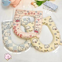 Toilet Seat Covers Lovely Cover With Handle Full Set Kawaii Waterproof Mat For Home Decor Bathroom Aceesories EVA WC