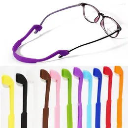 Fashion Accessories 10pc Candy Colour Elastic Silicone Glasses Rope Chains Anti-Slip Sports Fixed Non-slip Children Adult