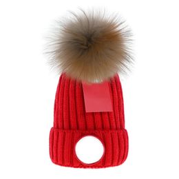 Woollen Hat Gift Designer Beanie Winter Designer Beanie Knitted Cap Hat Men Women Chunky Knit Thick Warm Faux Fur Pom Beanies Hats Fem S