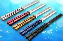 Delicate Pro Salon Stainless Steel Folding Training Butterfly Practice Style Knife Comb Tool XB ZZ