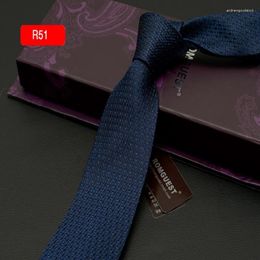 Bow Ties High Quality Brand Fashion Formal Business Silk 8cm Necktie Bridegroom Wedding Tie Anniversary Party Gift Box