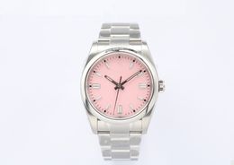 new luxury watch automatic movement pink dial luminous scales 904 stainless steel waterproof diameter 36mm