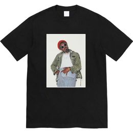 22FW Andre 3000 Women Men's T-shirts Classic Box Andre Benjamin Figure Printed Summer Short Sleeve Fashion Casual Breathable 245H