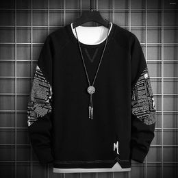 Men's Hoodies Mens Heavy Sweatshirts Autumn And Winter Round Neck Head Triangle Insert Color Hoodie Top Coat X