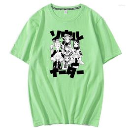 Men's T-Shirts 2022 Japanese Anime Men Soul Eater T Shirt Fashion Print Tshirt Summer Mens Cotton Short Sleeve T-Shirt258q