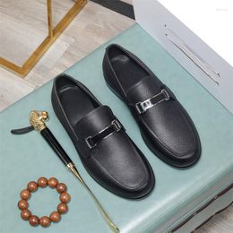 Dress Shoes 2023 Arrival Men Genuine Leather Party And Wedding Men's High Quality Fashion Design Slip-On Loafers