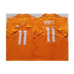 Men college Tennessee Volunteers jersey white orange 11 Jalin Hyatt adult size american football wear stitched jerseys mix order