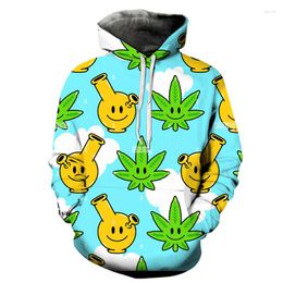 Men's Hoodies Fashion Anime Hoodie Carnival Night Cartoon Leaves Pipe Man Sweatshirt Printing Style Street Sports Oversized