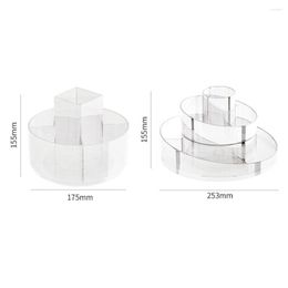 Storage Boxes Cosmetic Box 360 Degree Rotation Transparent Organization Holder Bedroom Supply