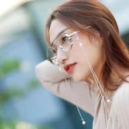 Fashion Accessories Women Pearls Sunglasses Chains Gold Silver Color Eyeglasses Holder Necklace Eyewear Retainer