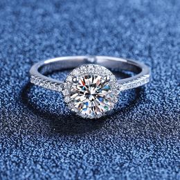 Solitaire Ring AETEEY 053ct D Color Real Diamond Round Pure 925 Sterling Silver For Women Wedding Fine Jewelry RI020 231007