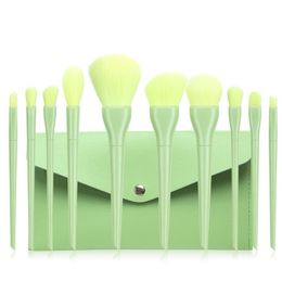 Candy Colours Makeup Brushes Set Professional Eyeshadow Eyebrow Foundation Powder Blush Blending Brushes Cosmetic Tool 10 sets ZZ