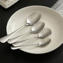 Spoons 1Pc Stainless Steel Sugar Spoon Dessert Coffee Kitchen Restaurant Dinner Tableware Tool