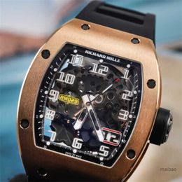 Designer Watch RichareMill Tourbillon Automatic Winding limited Edition Chronograph with Y Ceramic Mechanical Mileres Watches Sport Wristwatches Luxury CBQB