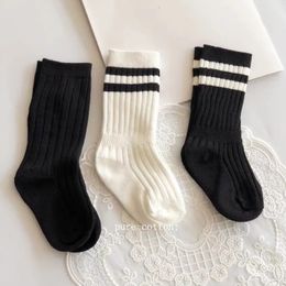 Kids Socks Cotton Sport School Students Black White for Boys Girls Slouch Baby Toddler 110Y 231007