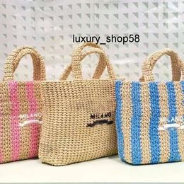 5A bag Bags Shopping Handwoven straw tote bag OP24 for women 2023 summer new trend large capacity niche design leisure beach resort fashion allpurpose underarm handb