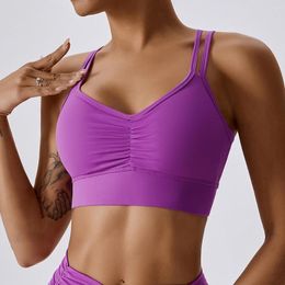 Yoga Outfit Comfort Sexy Sports Bra Gym Top Women Training Clothes Stretch Underwear Fitness Beautiful Back Cross