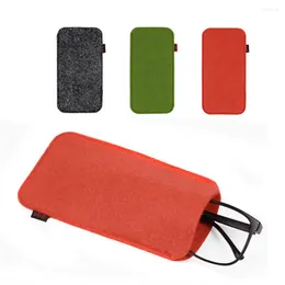 Fashion Accessories Protable Eyeglass Pouch Glasses Case Eyewear Protector Box Soft Solid Color Holder