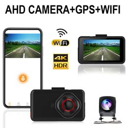 A1 FULL HD 1080P CAR DVR DASH CAM WIFI GPS Kör Video Recorder Front and Baks View Camera Night Vision Dashcam Auto Registrar