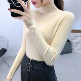 Women's Sweaters Women Pullovers Turtleneck Knitted Sweater Female Jumper Long Sleeve Solid Color Autumn Winter Ladies Slim Basic Tops