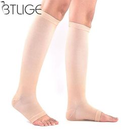 Women Men Unisex Open Toe Compression Knee Leg Relief Pain Support Socks Relief Therapeutic Anti-Fatigue Compression Socks2153