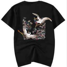 Mens designer t shirt short sleeve hip hop tops tee High Quality Punk bird embroidery brand black White man t-shirt luxury clothin321M